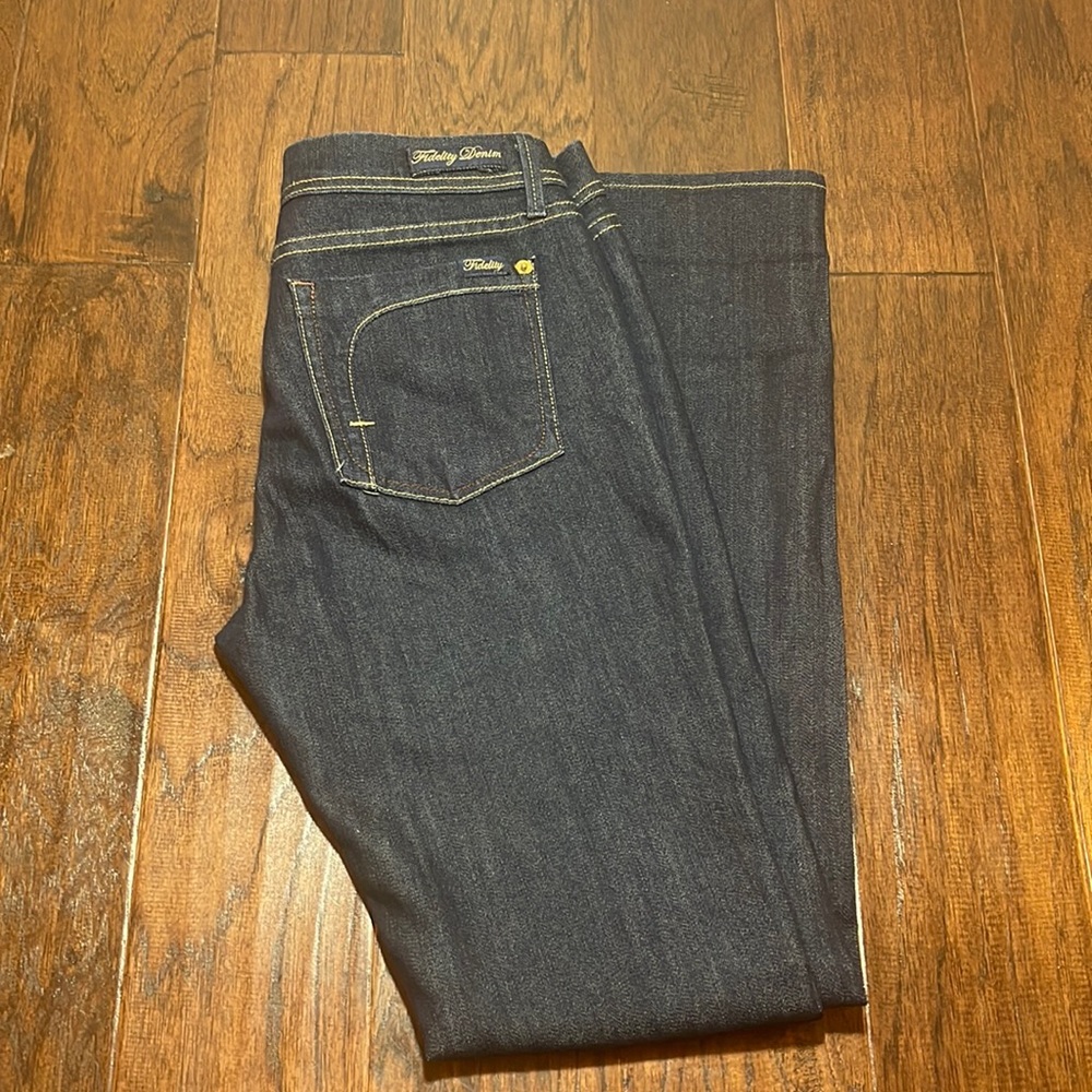 Fidelity Denim Womens Slim Leg Dark Wash Jeans